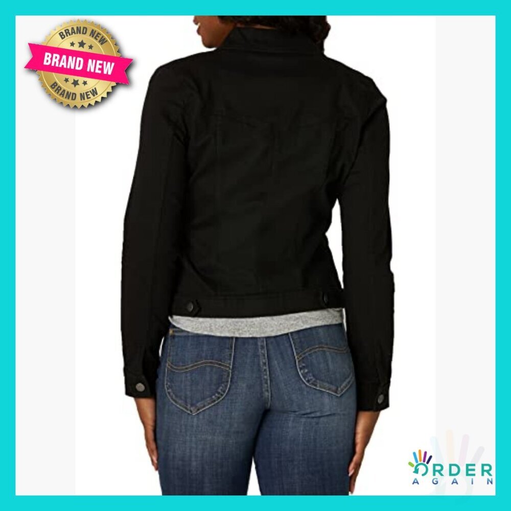 Classic Denim Jacket Stretch Aviator Style Lightweight Versatile Chic - Picture 3 of 7